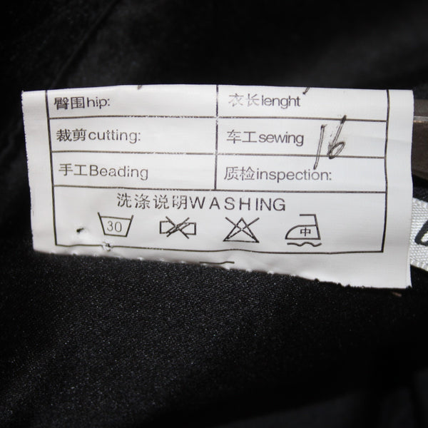 Wedding Dress NWT Sz 8 Black Mesh Embroidered Ruched Dress