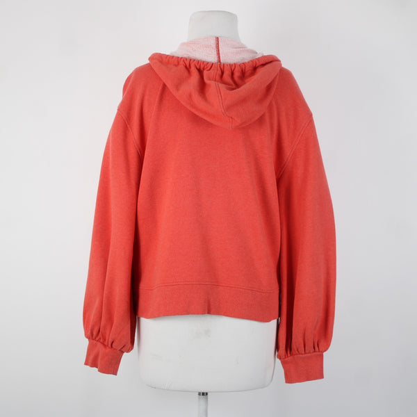 Cabi Sz M Coral Pink Hooded Zipper Cotton Polyester Spandex Jacket