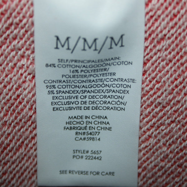 Cabi Sz M Coral Pink Hooded Zipper Cotton Polyester Spandex Jacket