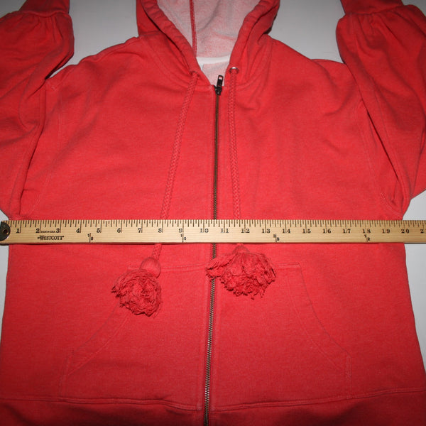 Cabi Sz M Coral Pink Hooded Zipper Cotton Polyester Spandex Jacket
