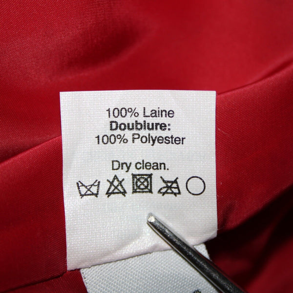 J Crew NEW $130 No 2 Pencil Sz 8 Red Lined Hook Eye Wool Polyester Skirt