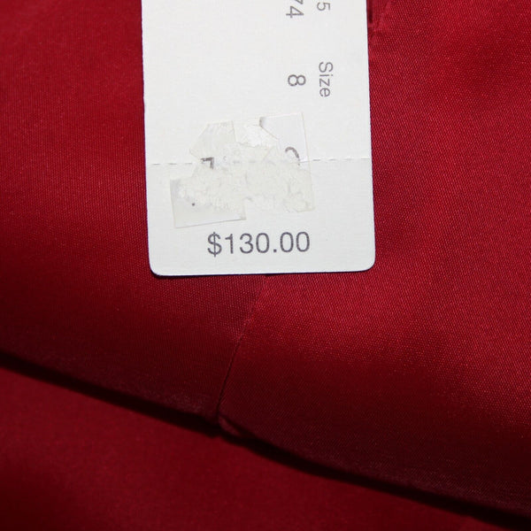 J Crew NEW $130 No 2 Pencil Sz 8 Red Lined Hook Eye Wool Polyester Skirt