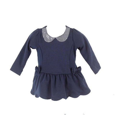 Kanz NEW Sz 4Y Kids Navy White Festive Days Cotton Blend Dress