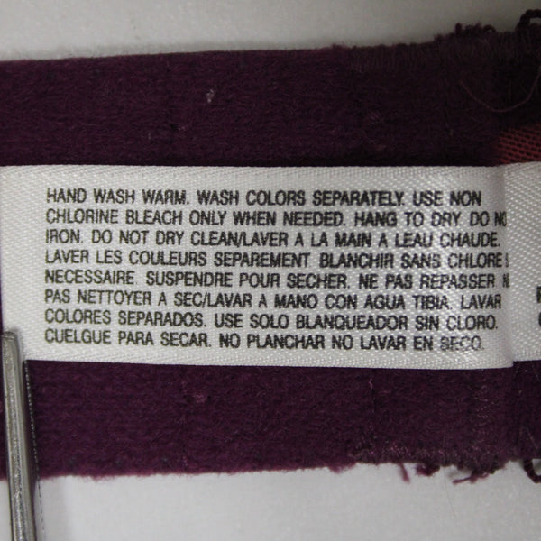 B Tempted Sz 34D Purple Lace Hot Pink Lined Lacey Balconette Nylon Blend Bra