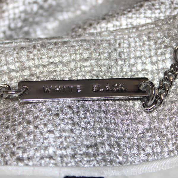 White House Black Market NEW Sz 12P Silver Metallic Tweed Cotton Poly Jacket