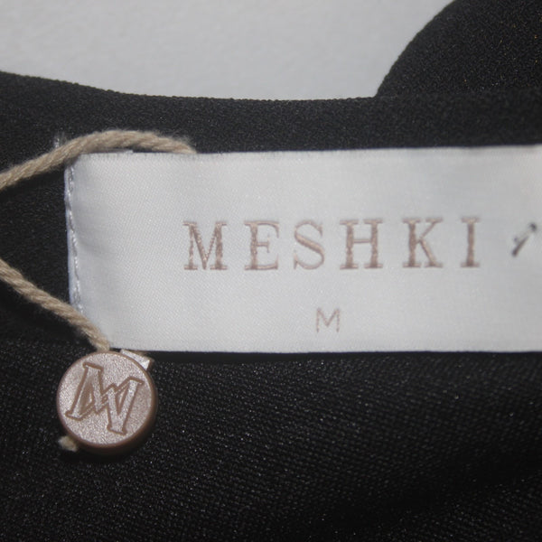 Meshki Dress Sz M Black Gold Hardware Stretch Crepe Poly Elastane Dress