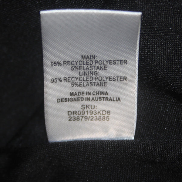 Meshki Dress Sz M Black Gold Hardware Stretch Crepe Poly Elastane Dress