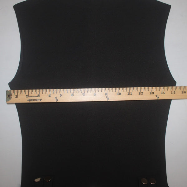 Meshki Dress Sz M Black Gold Hardware Stretch Crepe Poly Elastane Dress