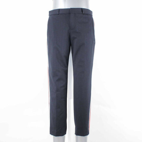 Banana Republic NEW $99 Sz 6 x 27 Navy Blue Multi Stripe Poly Blend Pant