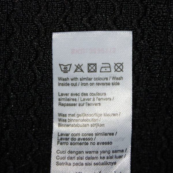 New Look Sz 10 Black Off Shoulders V Neck Textured Polyester Body Con Dress