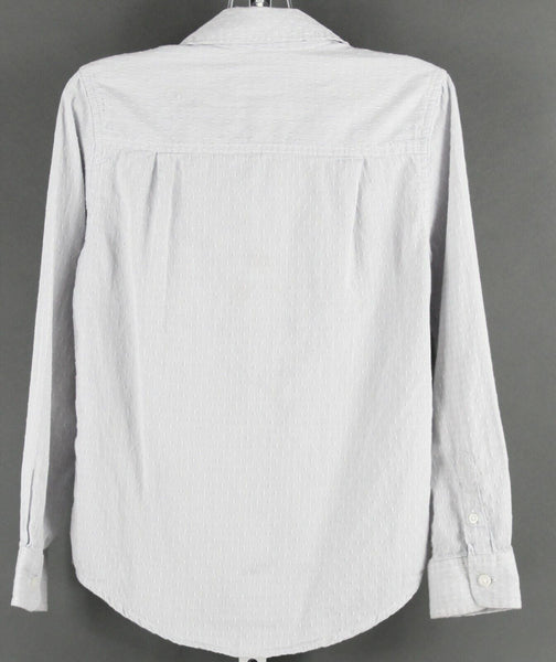 Place Sz M 7/8 Gray Soft Texture Button Up 100% Cotton Boys Shirt