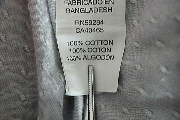 Place Sz M 7/8 Gray Soft Texture Button Up 100% Cotton Boys Shirt