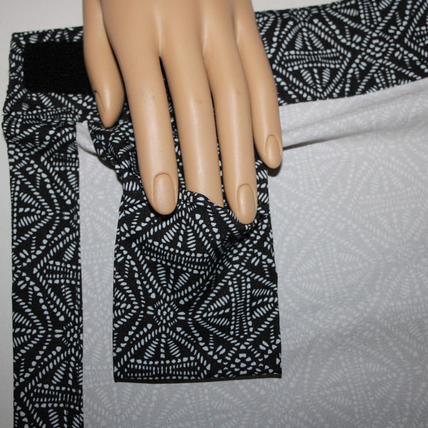 Rip Skirt NEW Black Pearl Batik Sz S Black White Hook Latch Closure Poly Skirt