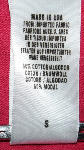 Lucky Brand NEW $89 Sz S Burgundy Pink Applique Neckline Cotton Blend Dress