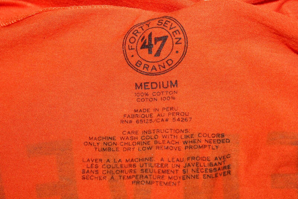 Denver Broncos Forty Seven New $36 Sz M Orange 100% Cotton V Neck Top