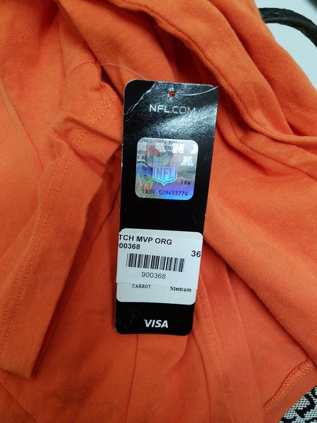 Denver Broncos Forty Seven New $36 Sz M Orange 100% Cotton V Neck Top