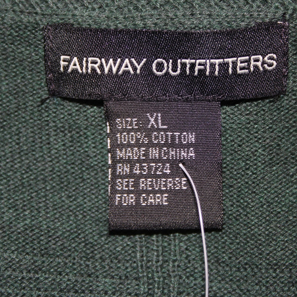 Fairway Outfitters NEW Sz XL Forest Green 100% Cotton Logo Sweater Vest
