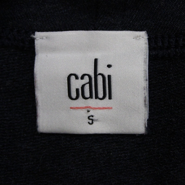 Cabi Sz S Navy Blue Black Color Block Turtleneck Long Sleeve Rayon Spandex Top