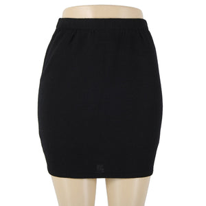 St John Separates Sz 2 Black Elastic Waist Santana Knit Short Skirt