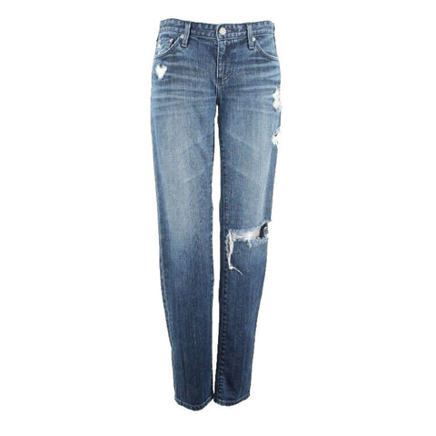 AG Adriano Goldschmied Stilt Sz 28R x 30 Denim Distressed Cotton Blend Pant
