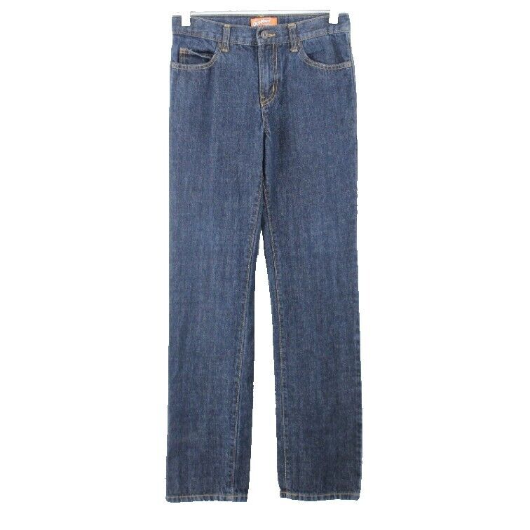 Old Navy Sz 14 X 30 Blue 100% Cotton Skinny Denim Adjustable Kids Jean