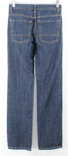 Old Navy Sz 14 X 30 Blue 100% Cotton Skinny Denim Adjustable Kids Jean