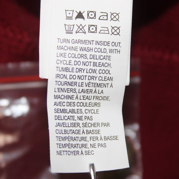 Lucky Lotus Jacket NEW $99 Sz L Red Burgundy Knit Collared 100% Cotton Jacket