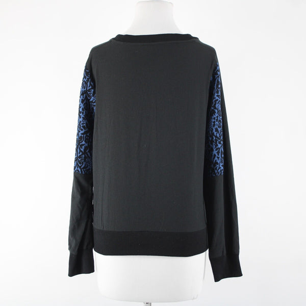 Walter Baker W1118 Sz XS Black Royal Blue Polyester Rayon Sweater Top