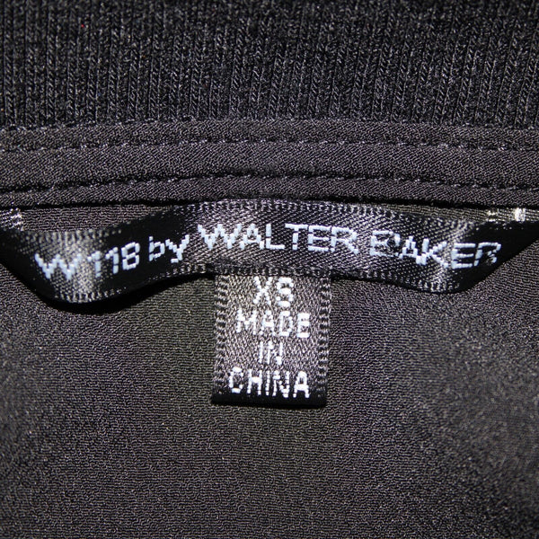 Walter Baker W1118 Sz XS Black Royal Blue Polyester Rayon Sweater Top