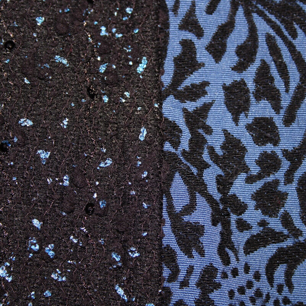 Walter Baker W1118 Sz XS Black Royal Blue Polyester Rayon Sweater Top