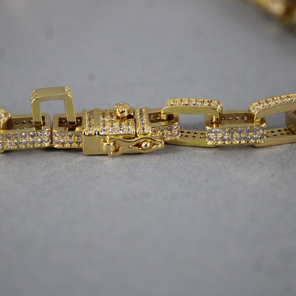 Ever Eve Goldtone Cubic Zirconia Pave Chain 17.5" Necklace