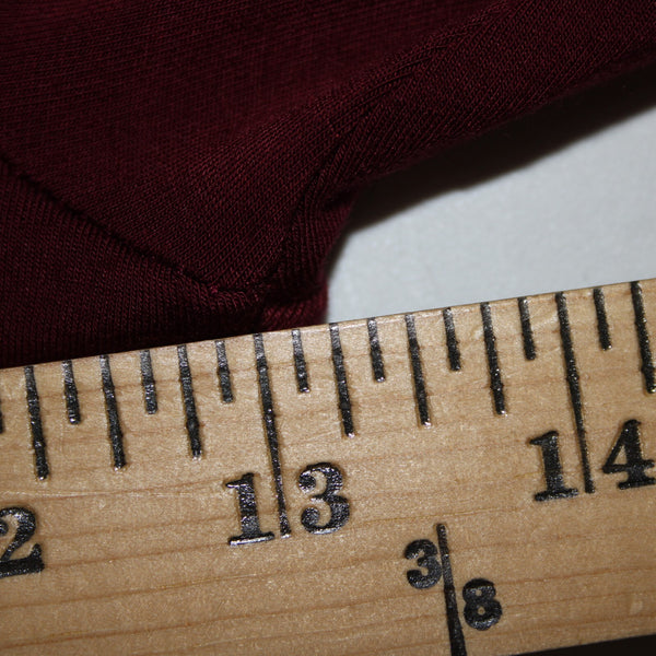 Lulu's Sz XS Burgundy Red Long Sleeve Low Neck Rayon Spandex Dress