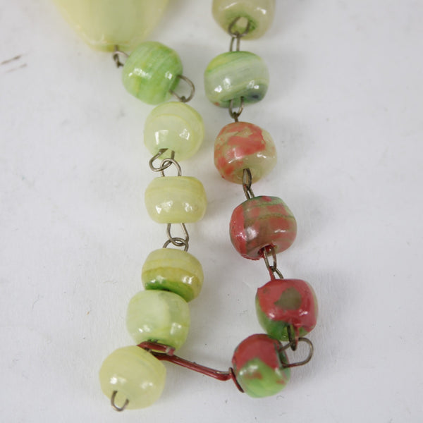 Green Opal Necklace Green Opal Carved Inca Sun God 25" Necklace