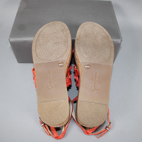 Jessica Simpson Jp- Xallri Sz 8 M Coral Pink Man Made Materials 3.5" Wedge