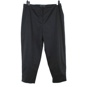Simonton Says NEW 1X x 27 Black Stretch Waist Cotton Blend Crop Tab Pant