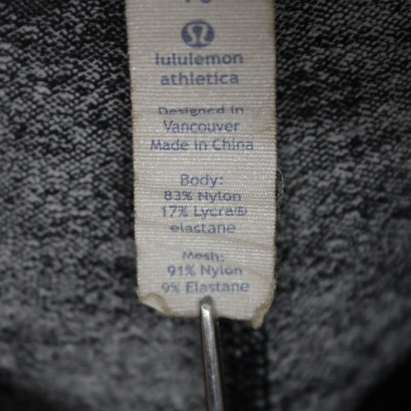 Lululemon AW Capri Pant Sz 10 x 23 Gray Black Pockets Nylon Lycra AW Capri Pant
