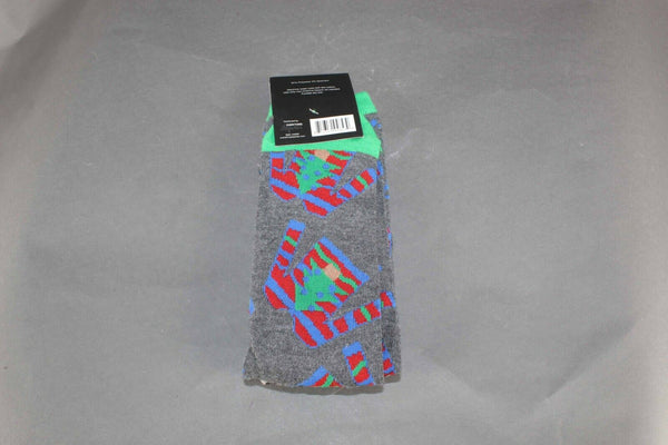 Everything Legwear NEW Gray Black Multi Holiday Christmas Poly Blend Socks