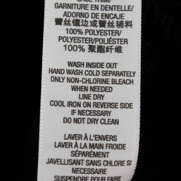 Juicy Couture Sz 2 Black Gold Applique Pleated 100% Polyester Dress