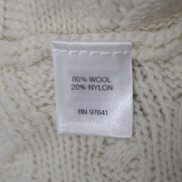 J Jill Sz XS / S Cream Round Neck Long Sleeve Wool Nylon Oversized Sweater