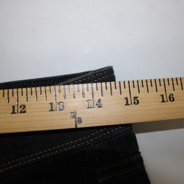 White House Black Market Blanc Sz 2R x 35 Black Denim Cotton Trouser Leg Jeans
