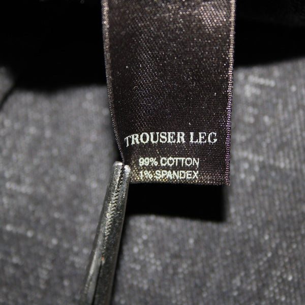White House Black Market Blanc Sz 2R x 35 Black Denim Cotton Trouser Leg Jeans