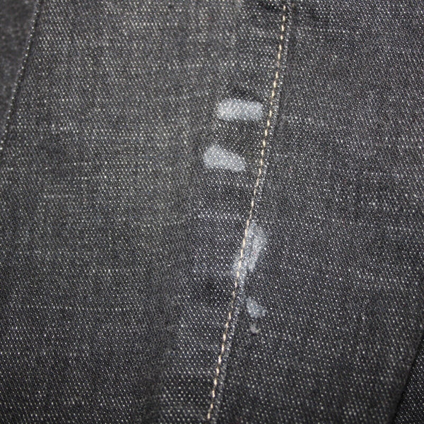 White House Black Market Blanc Sz 2R x 35 Black Denim Cotton Trouser Leg Jeans