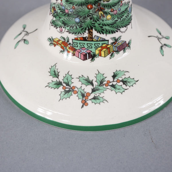 Spode Candle Stick Holder Christmas Tree Porcelain 5.5" Candle Stick Holder