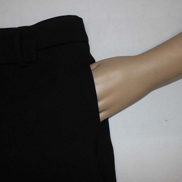 Maje Pant NEW $295 Pantalon Sz 34 x 26 Black Faux Belt Poly Viscose Capri Pant
