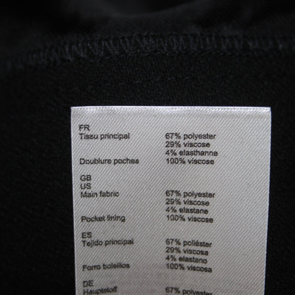 Maje Pant NEW $295 Pantalon Sz 34 x 26 Black Faux Belt Poly Viscose Capri Pant