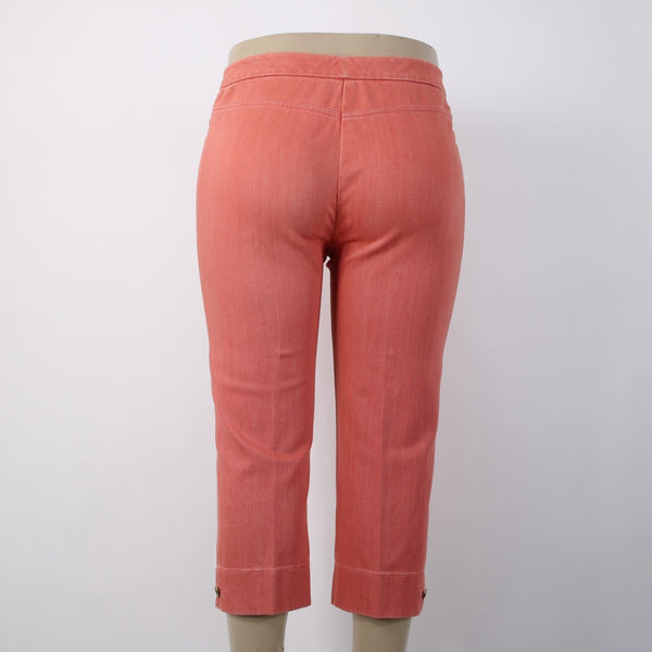 St John Sport Capri Pant Sz 10 x 23 Pink Knee Length Cotton Elastane Capri Pant