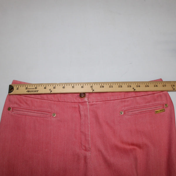St John Sport Capri Pant Sz 10 x 23 Pink Knee Length Cotton Elastane Capri Pant
