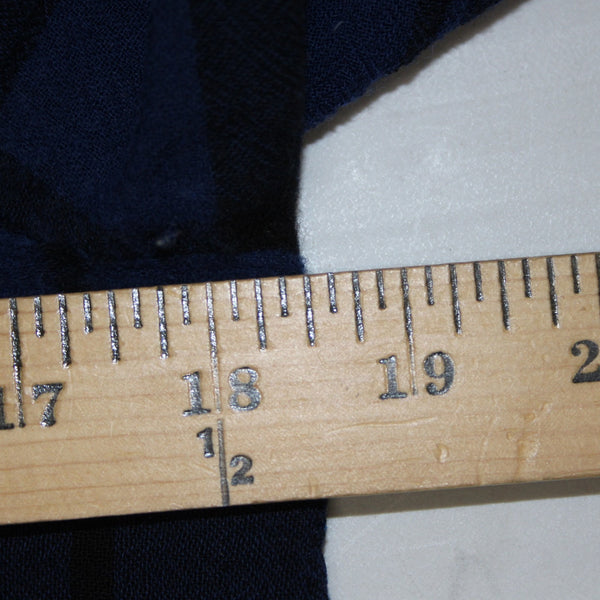 Burberry Brit Top Sz P Blue Black Plaid Buttons Pockets 100% Wool Top