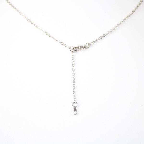 JOANNE NEW Name Silvertone Rhinestone 14.5" w 4.5" Multi Ring Extender Necklace