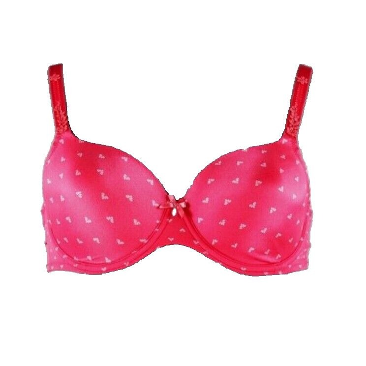 Rosa Faia 38 F Cup New $99 LOUISA Pink White Padded Underwire Bra